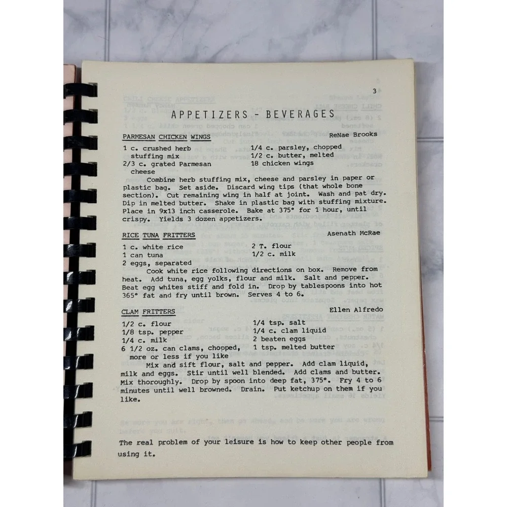 Vintage 1980 Coolidge Ward Relief Society Cookbook LDS Community Recipes Orange